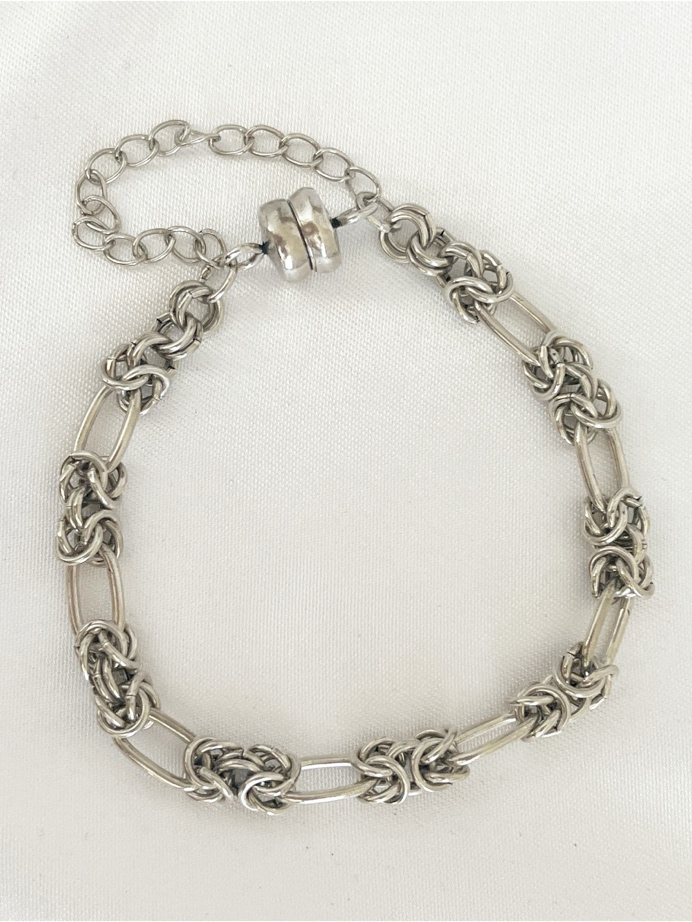 ALEX & ANI Sixty Six Vintage Silver Cable Chain Bracelet Silver Magnetic Closur